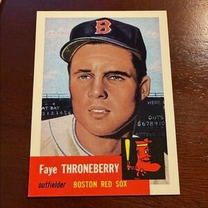 Topps Red and White Baseball Card